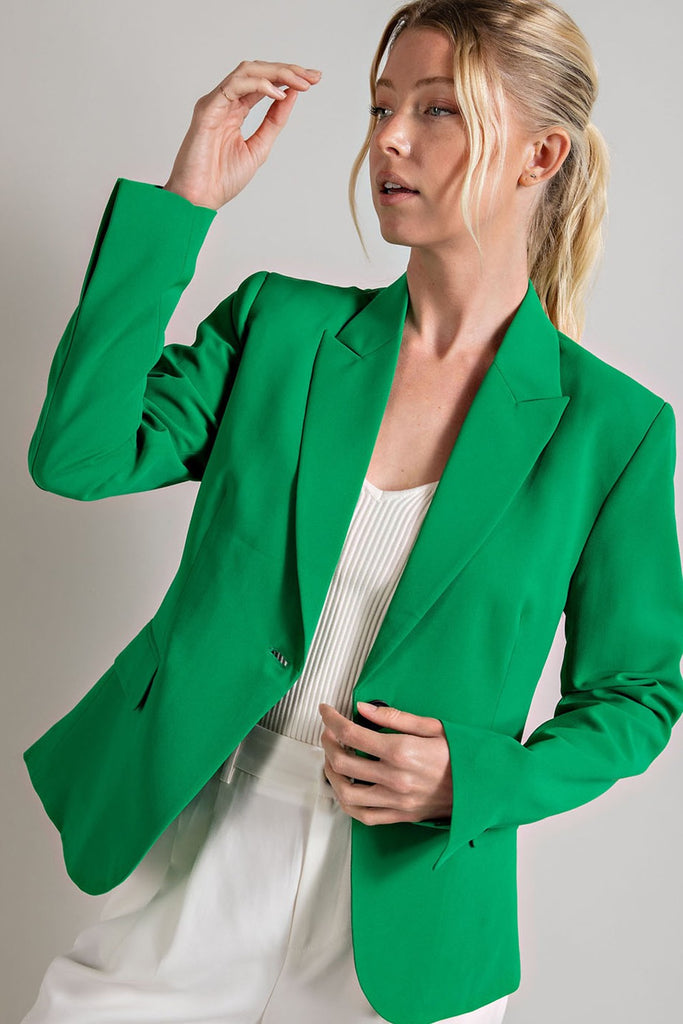 Kelly green blazer Fabric Content: 100% Polyester