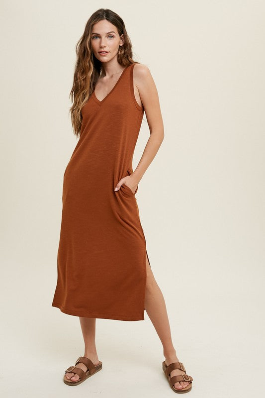 French Terry Midi Dress with Side Slits in Gucci. Midi Terry makes a great addition to your warm climate weather wardrobe. SIDE POCKETS Fabric Content: 60% POLYESTER, 35% RAYON, 5% SPANDEX
